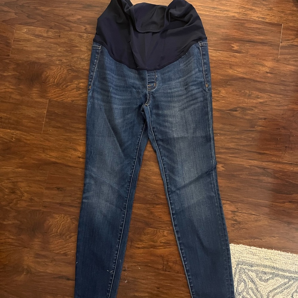 Madewell over the belly skinny straight maternity jeans